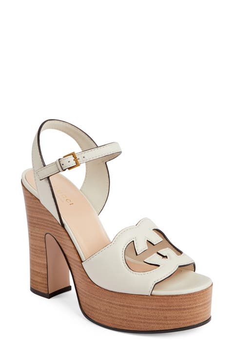 Interlocking G Cutout Platform Sandal (Women)