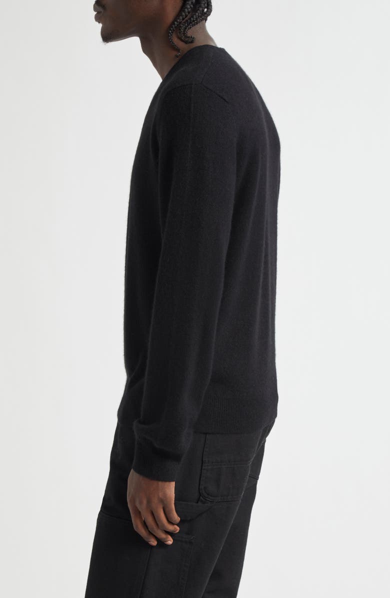 FRENCKENBERGER Mini Crewneck Cashmere Sweater, Alternate, color, Black