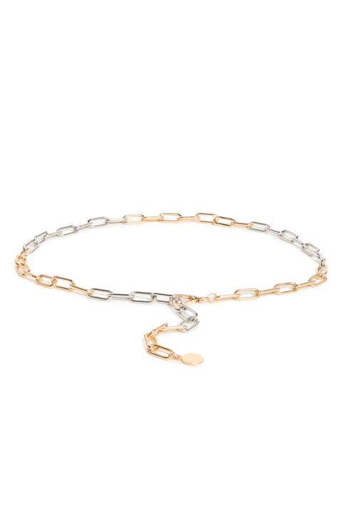 Oval Link Two Tone Chain Belt