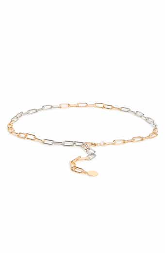 NORDSTROM RACK Oval Link Two Tone Chain Belt