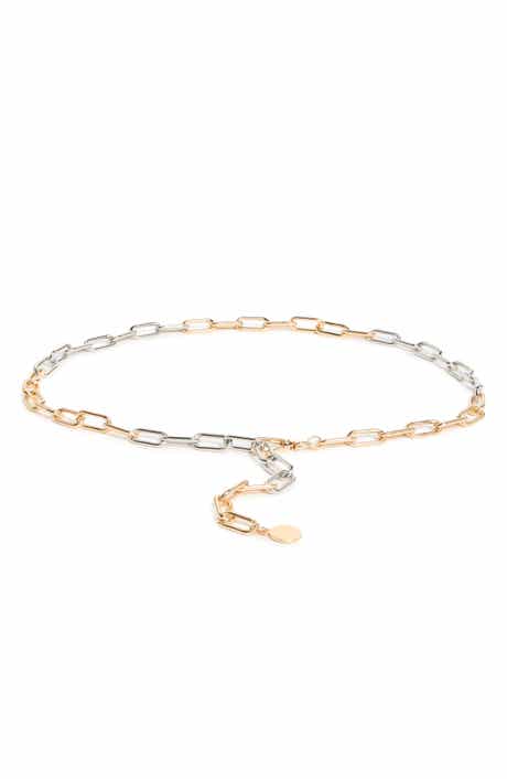 NORDSTROM RACK Oval Link Two Tone Chain Belt