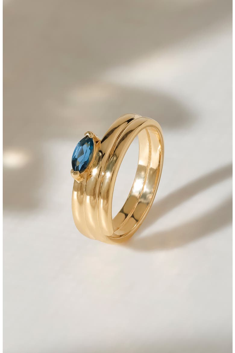 East-West Marquise Ring, Main, color, GOLD TOPAZ BLUE