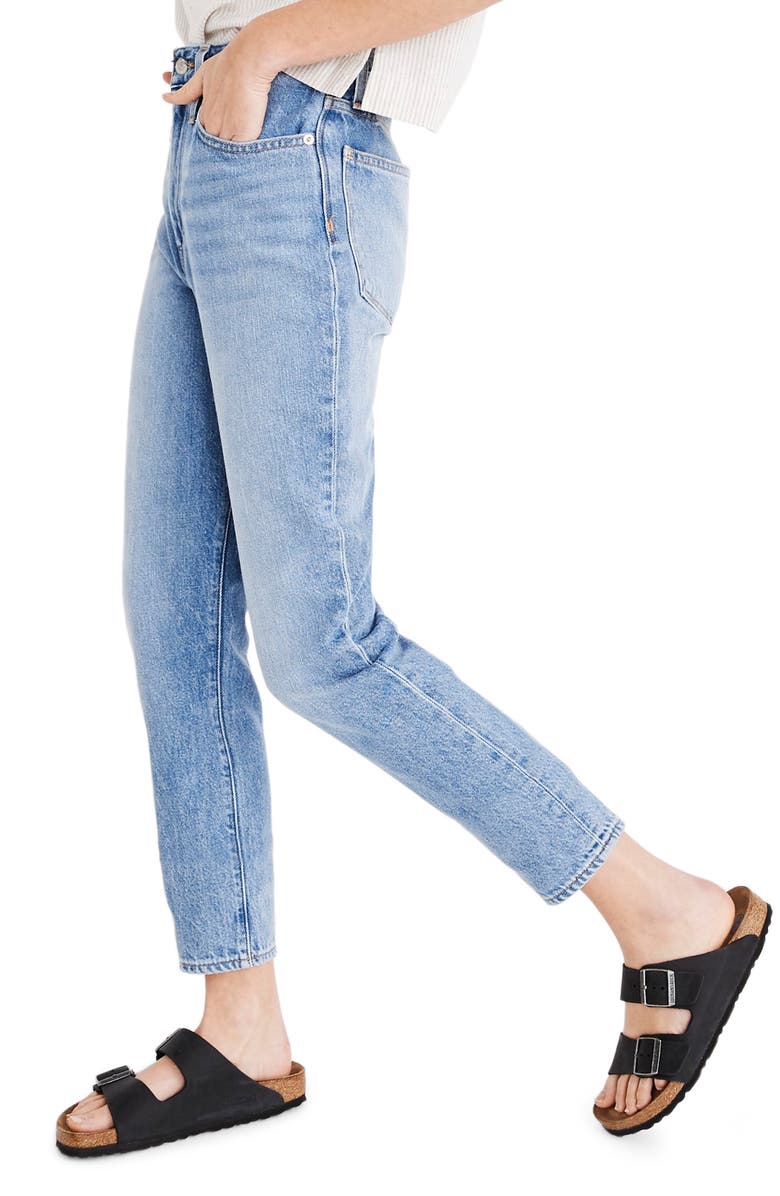 Madewell The Momjean High Waist Jeans, Alternate, color,