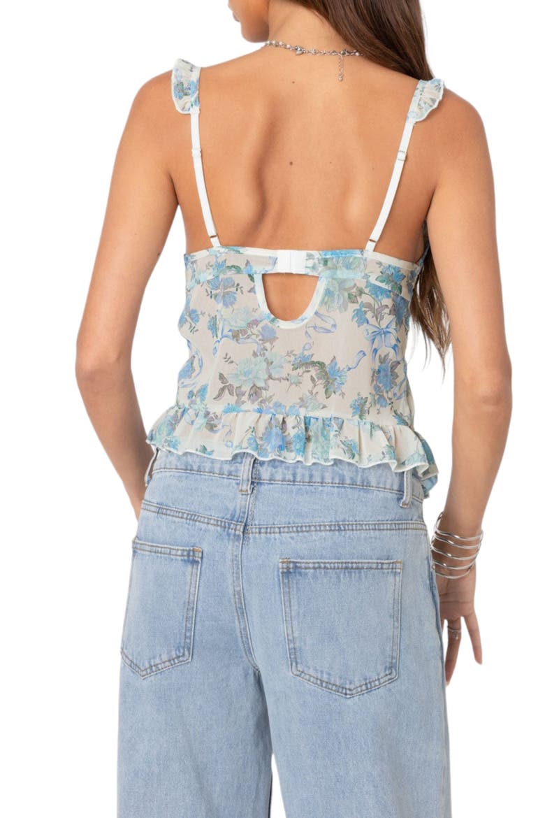Floral Cascade Ruffle Camisole, Alternate, color, MIX