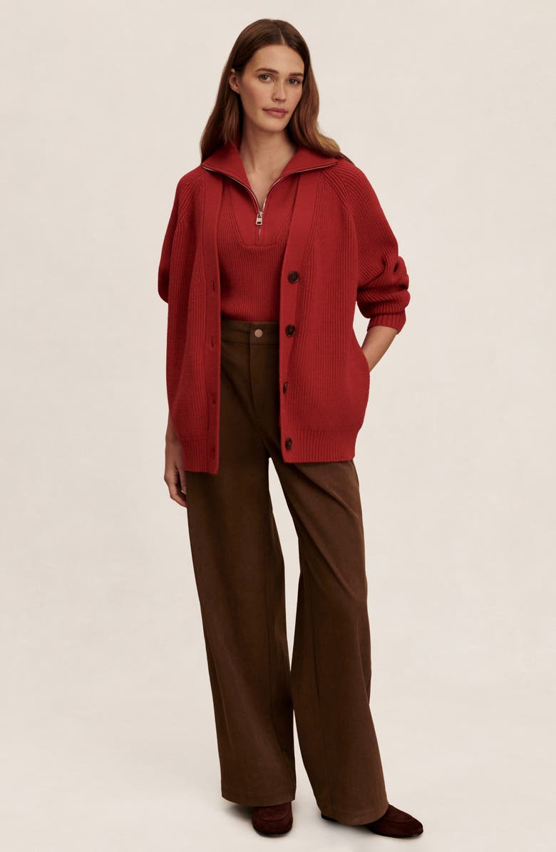 Varley Button Cardigan, Alternate, color, Lava Falls