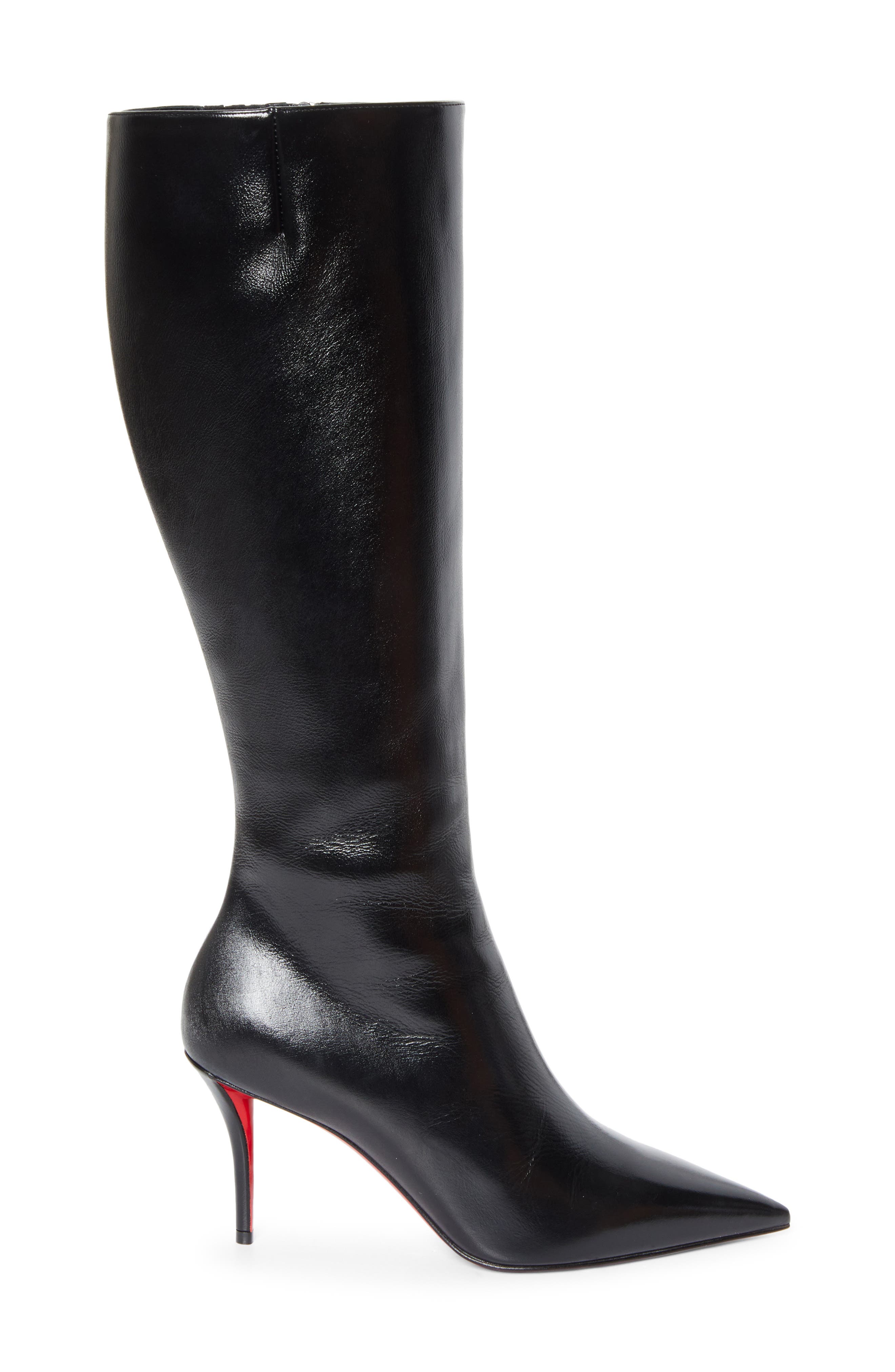 Christian Louboutin Miss Z Pointed Toe Boot, Alternate, color, Black