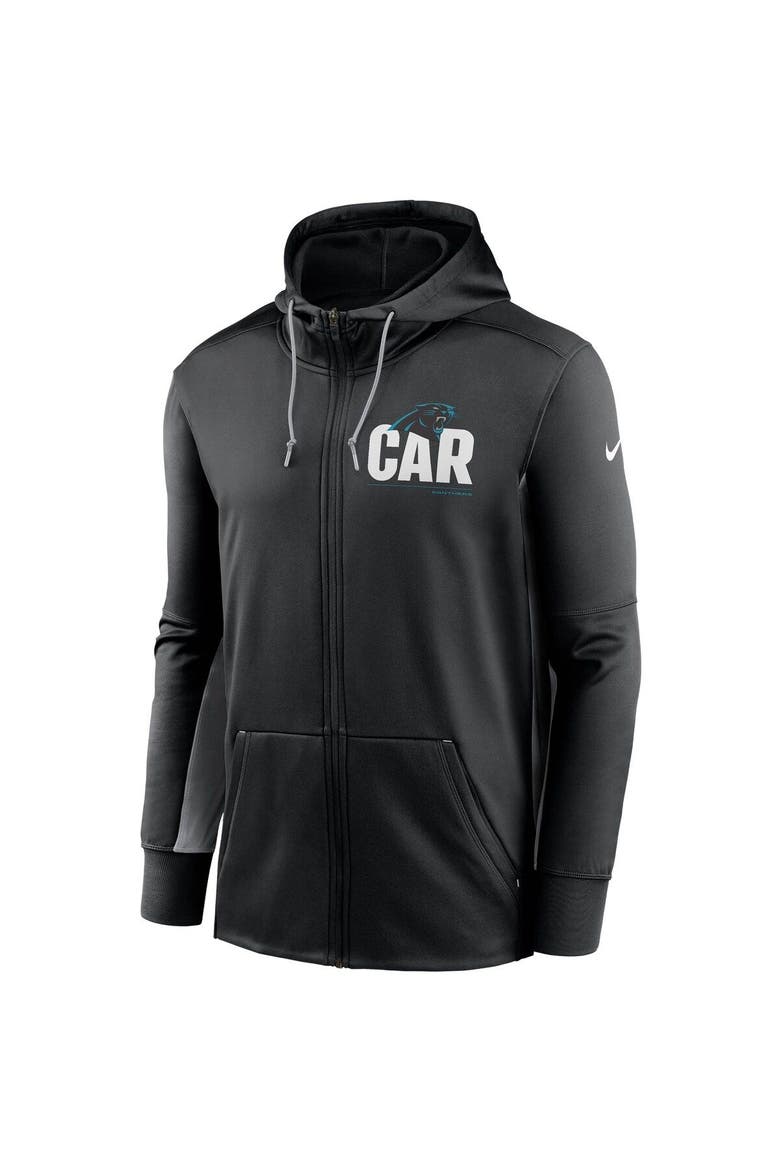 Men's Nike Black/Gray Carolina Panthers Mascot Performance Full-Zip Hoodie, Alternate, color, Black