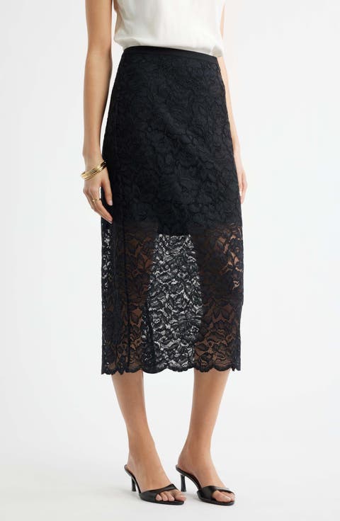 Lace Midi Skirt
