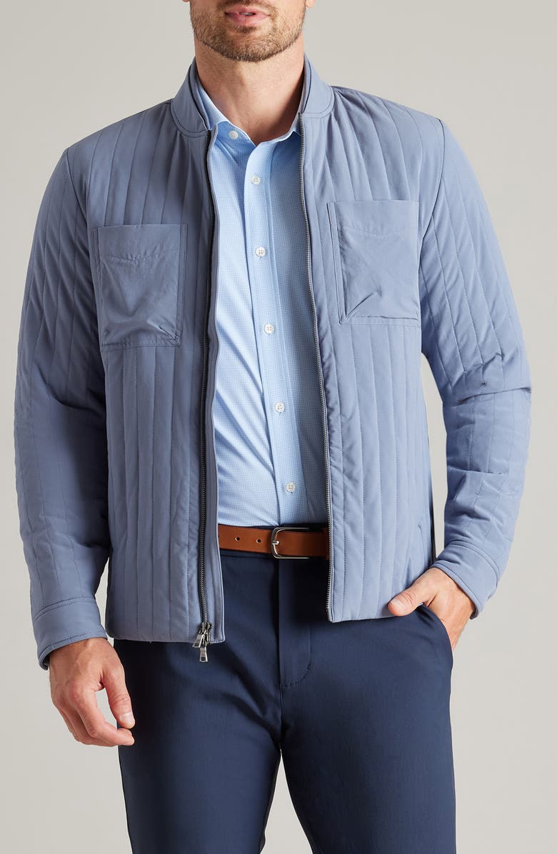 Rhone Skyline Quilted Jacket, Main, color, Folkstone Gray
