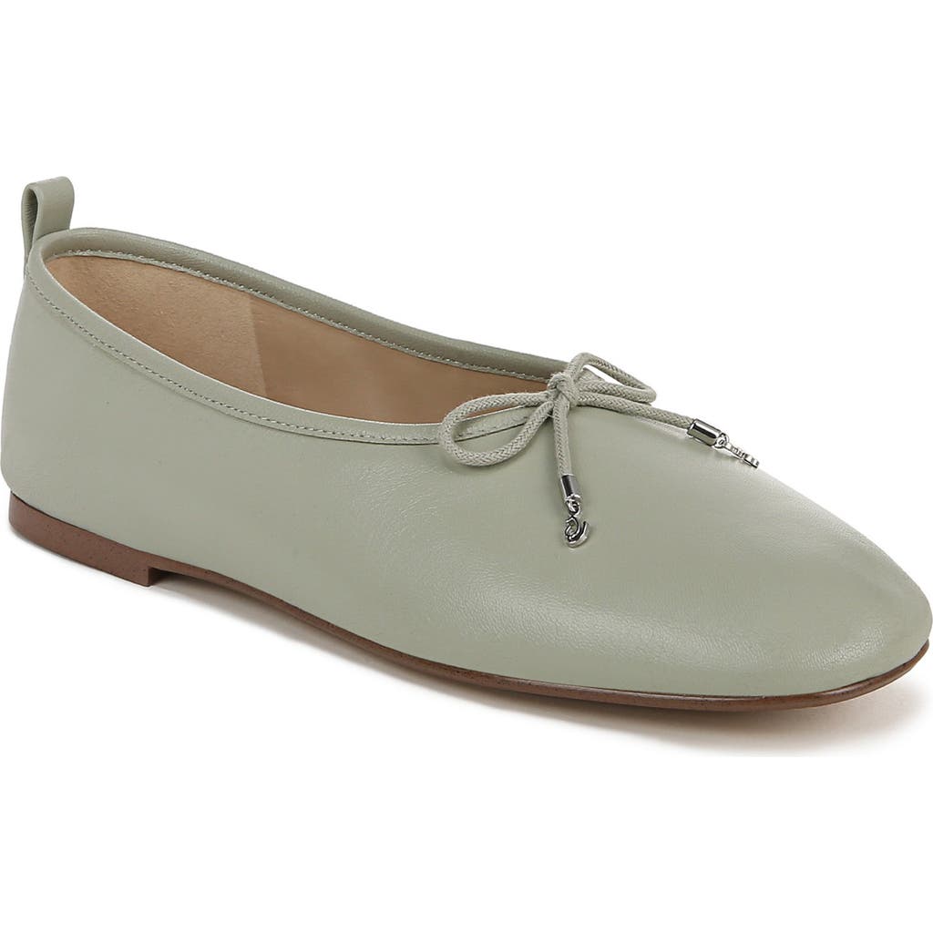 Sam Edelman Ari Ballet Flat Silver Sage Leather