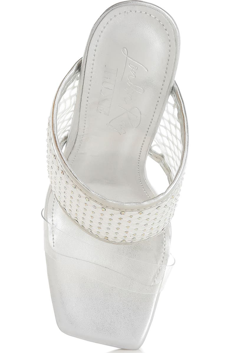 LONDON RAG Salween Clear Strap Stiletto Sandal, Alternate, color, Silver
