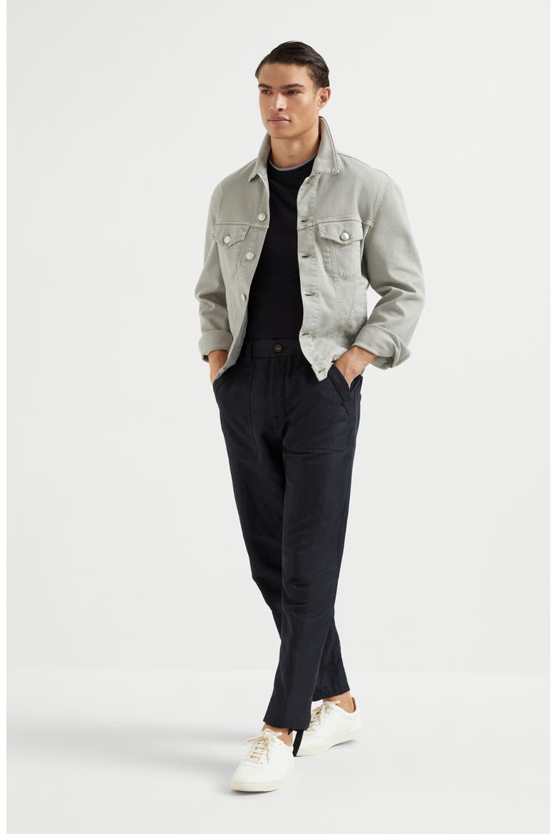 T-shirt with faux-layering, Alternate, color, Black
