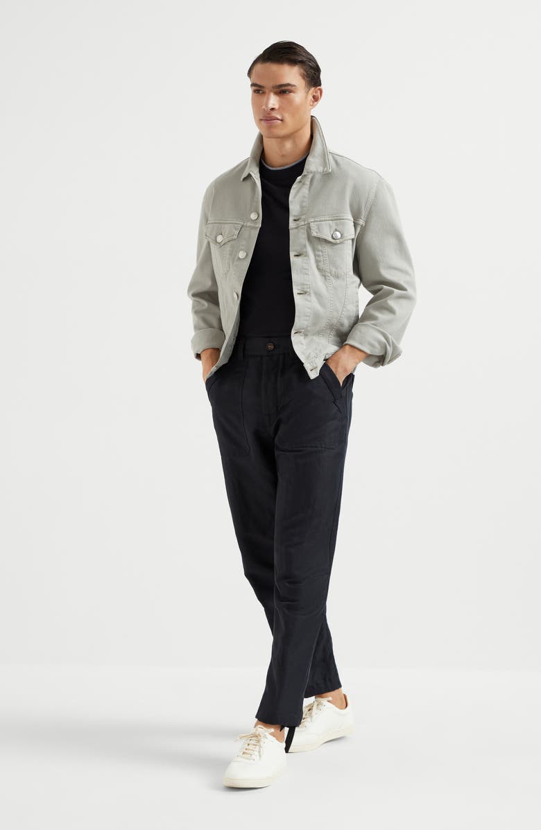 Brunello Cucinelli T-shirt with faux-layering, Alternate, color, 