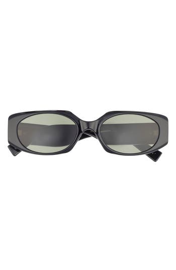 Le Specs Persona 55mm Oval Sunglasses In Black