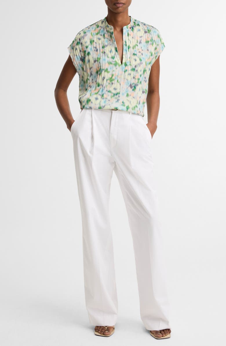 Vince Painted Garden Cap Sleeve Top, Alternate, color, Herb Petal