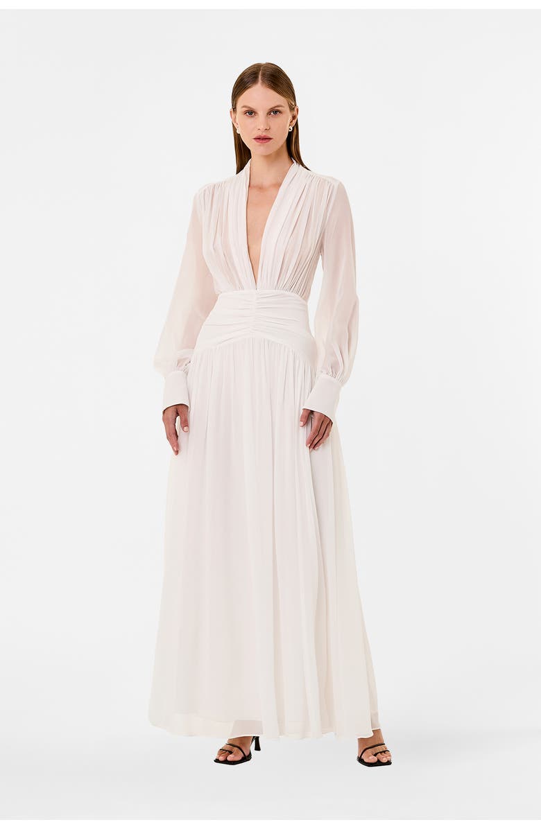 NICHOLAS Jocelyn Silk Dress, Main, color, Ivory