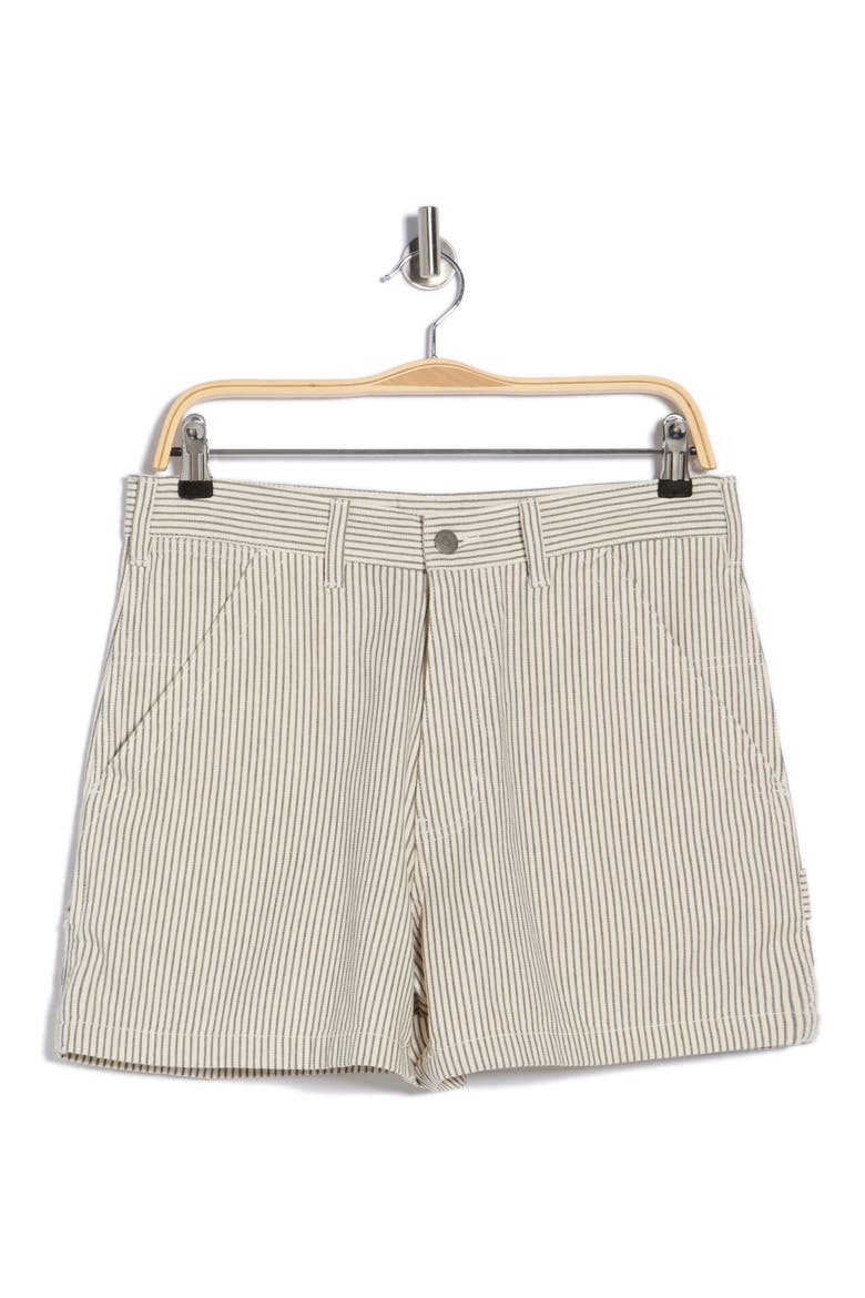 Stripe Denim Carpenter Shorts, Alternate, color, RAILROAD GREY