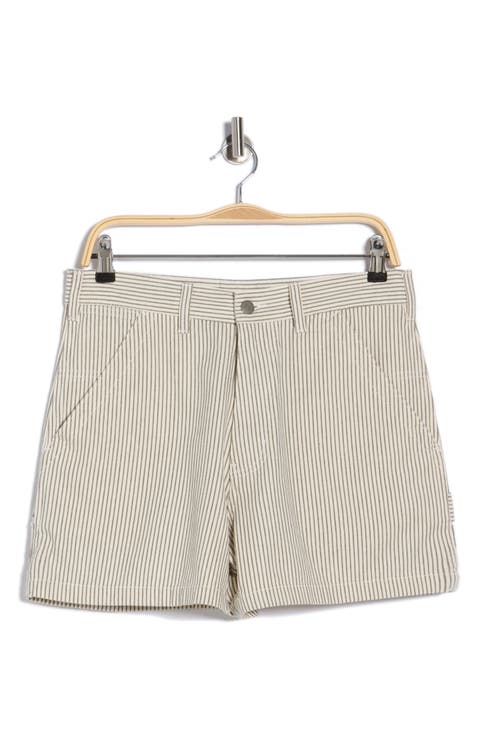 Stripe Denim Carpenter Shorts