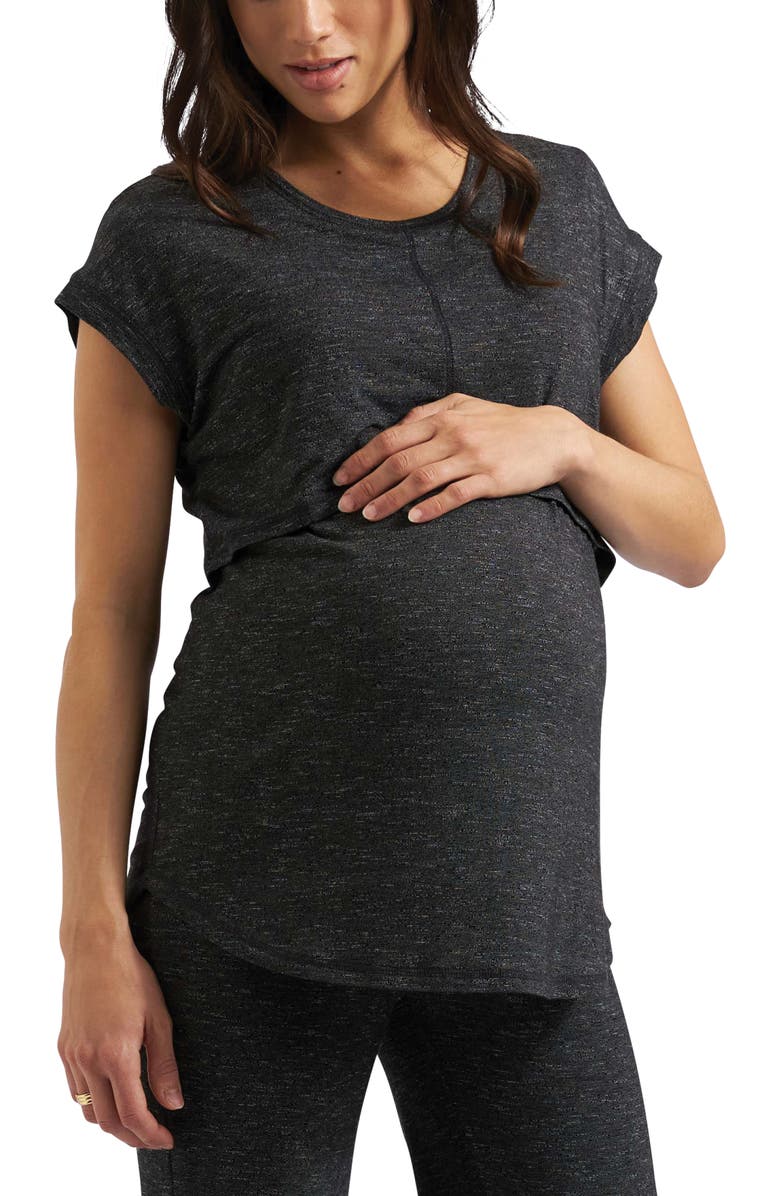Ripe Maternity Dreamy Nursing Tee, Main, color, Granite