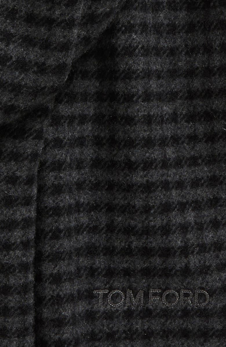TOM FORD Small Check Yarn Dyed Cashmere & Wool Day Scarf, Alternate, color, 