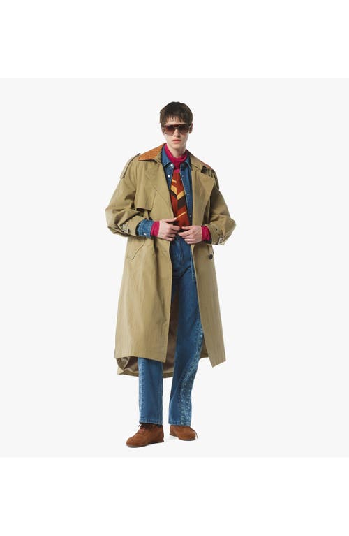 Mcm Trench Coat In Neutral