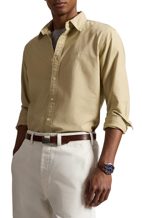 Classic Fit Garment Dyed Cotton Oxford Shirt