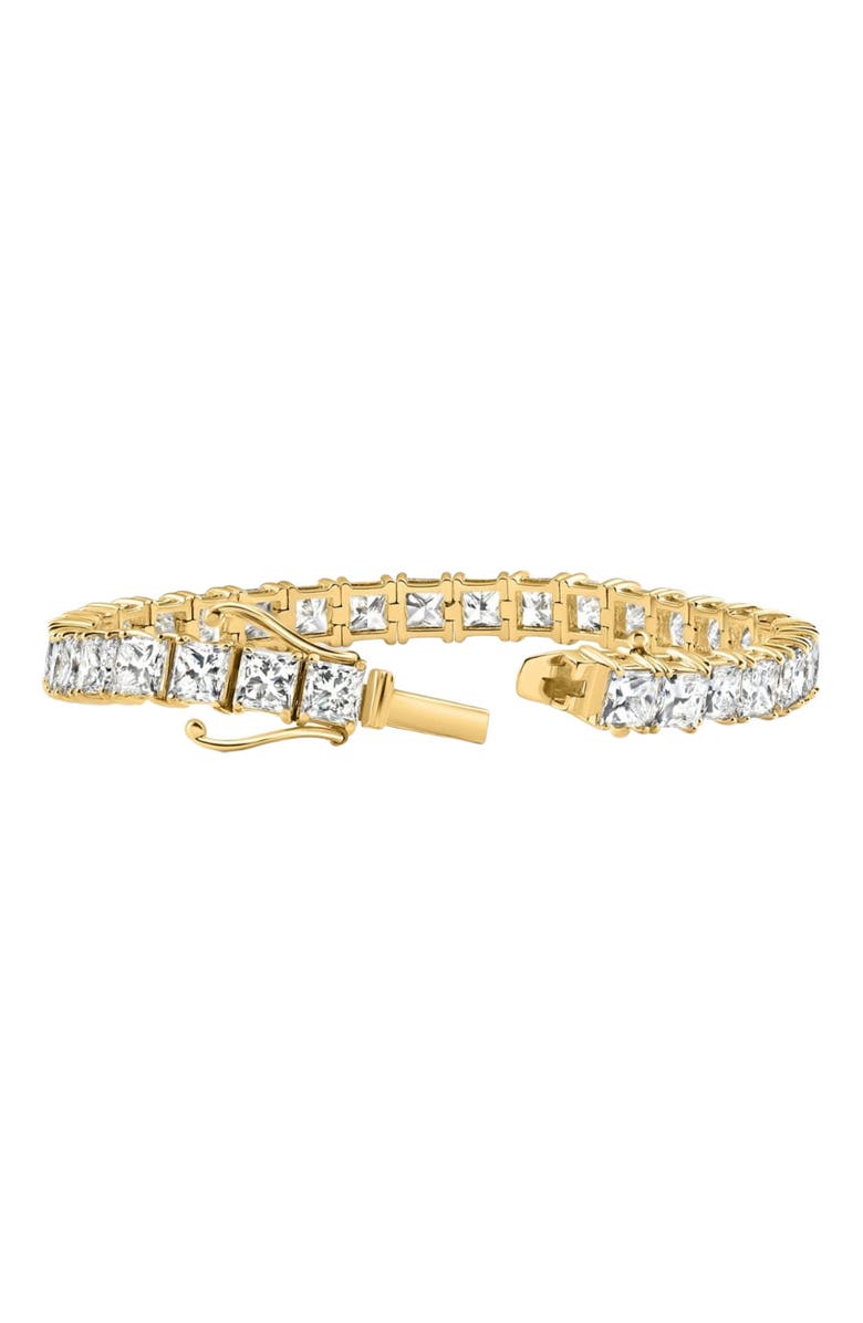 Bliss Diamond 25Ct Princess Diamond Tennis Bracelet 14k Gold 7" Lab Grown, Alternate, color, 