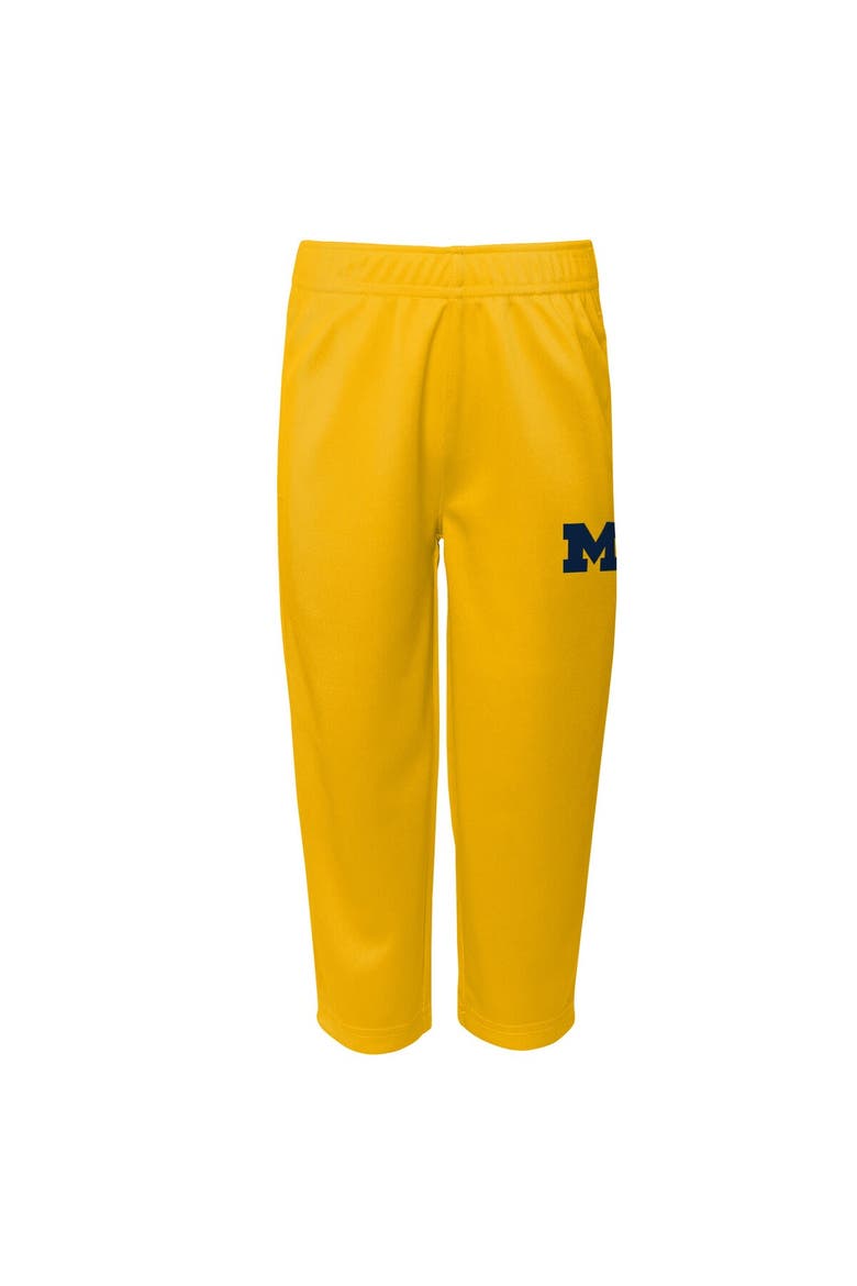 Toddler Outerstuff Navy/Maize Michigan Wolverines Red Zone Two-Piece V-Neck Top and Pants Set, Alternate, color, Navy