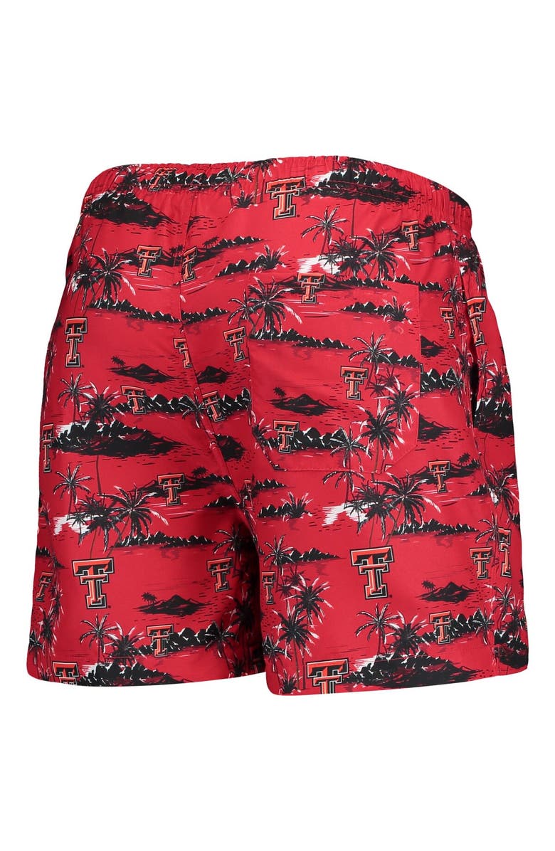 FOCO Men's FOCO Red Texas Tech Red Raiders Island Palm Swim Trunks, Alternate, color, 