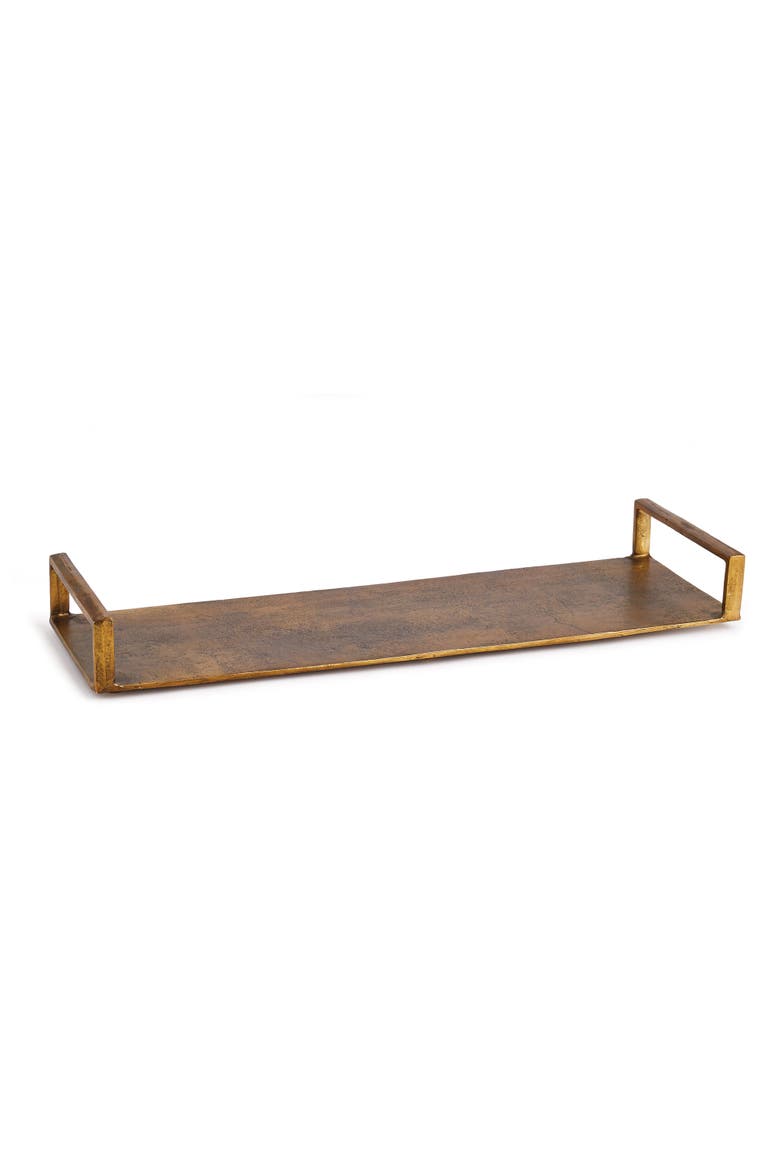 Cabot Rectangular Tray, Main, color, Gold