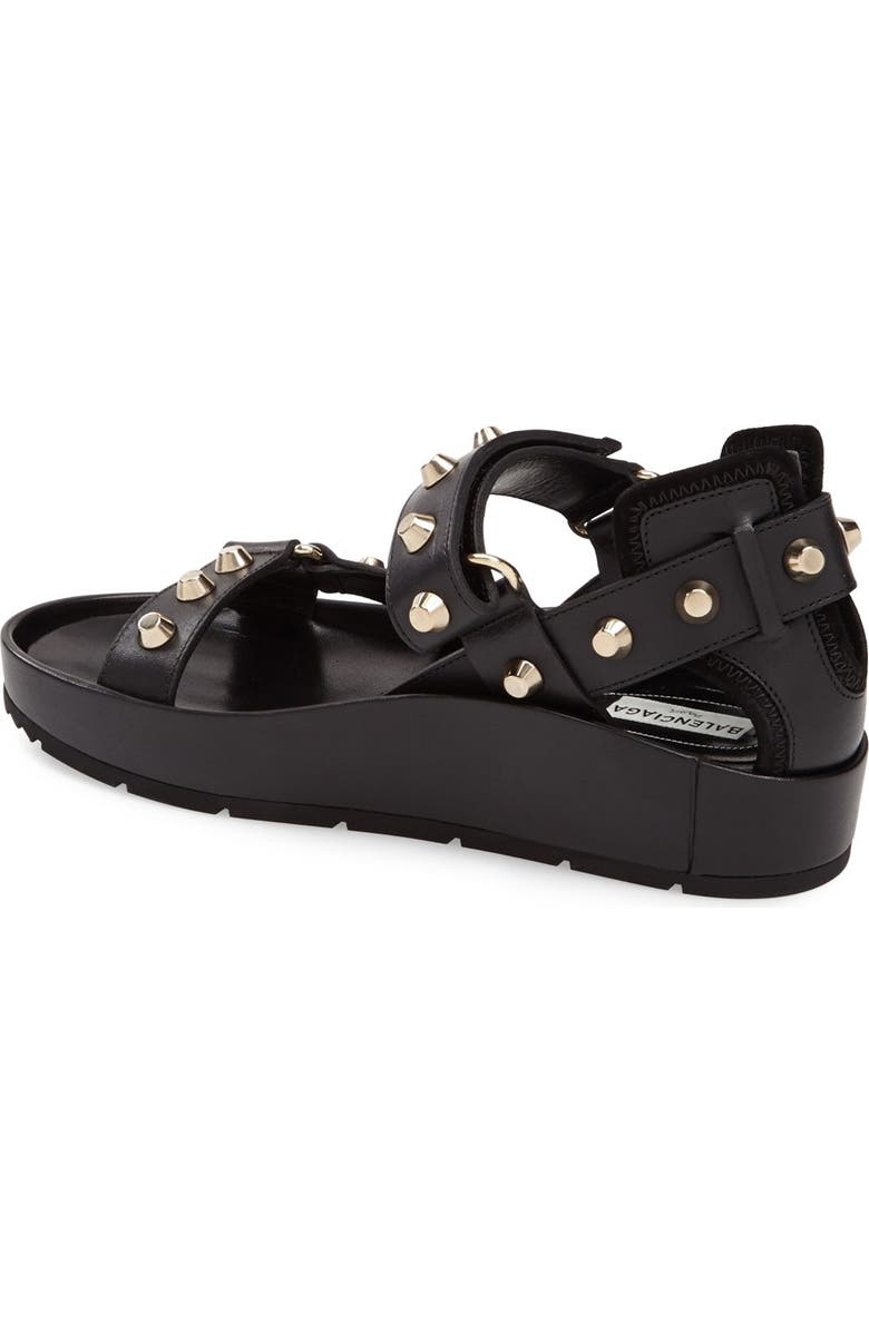 Balenciaga Studded Leather Sandal, Alternate, color,