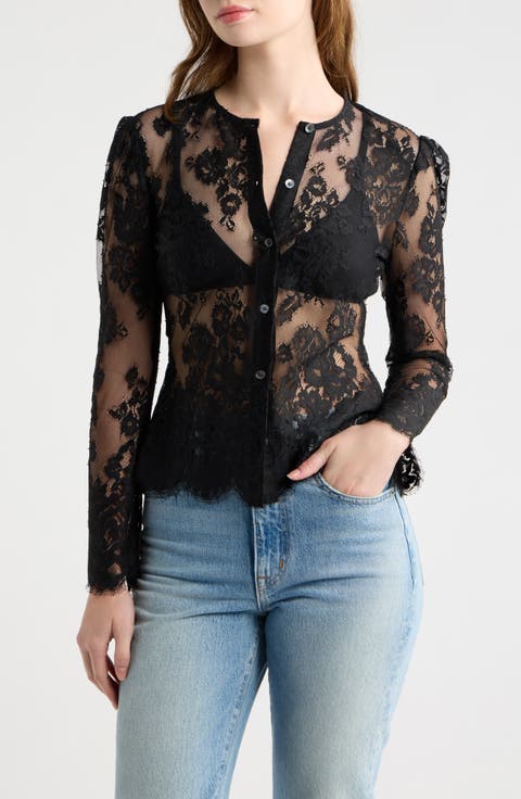 Scalloped Lace Shirt