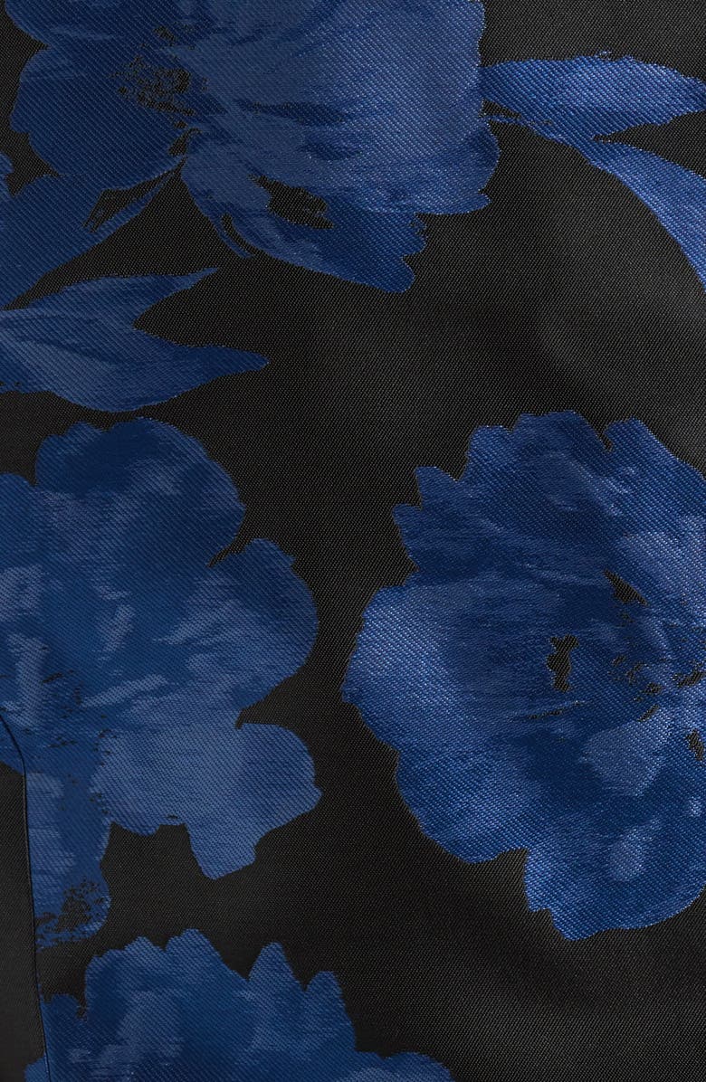 KASPER Floral Kissing Front Jacket, Alternate, color, Blue Night Multi