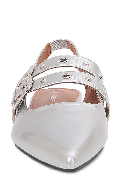 BERNESS BERNESS FABIOLA DOUBLE BUCKLE POINTED TOE SLINGBACK FLAT 