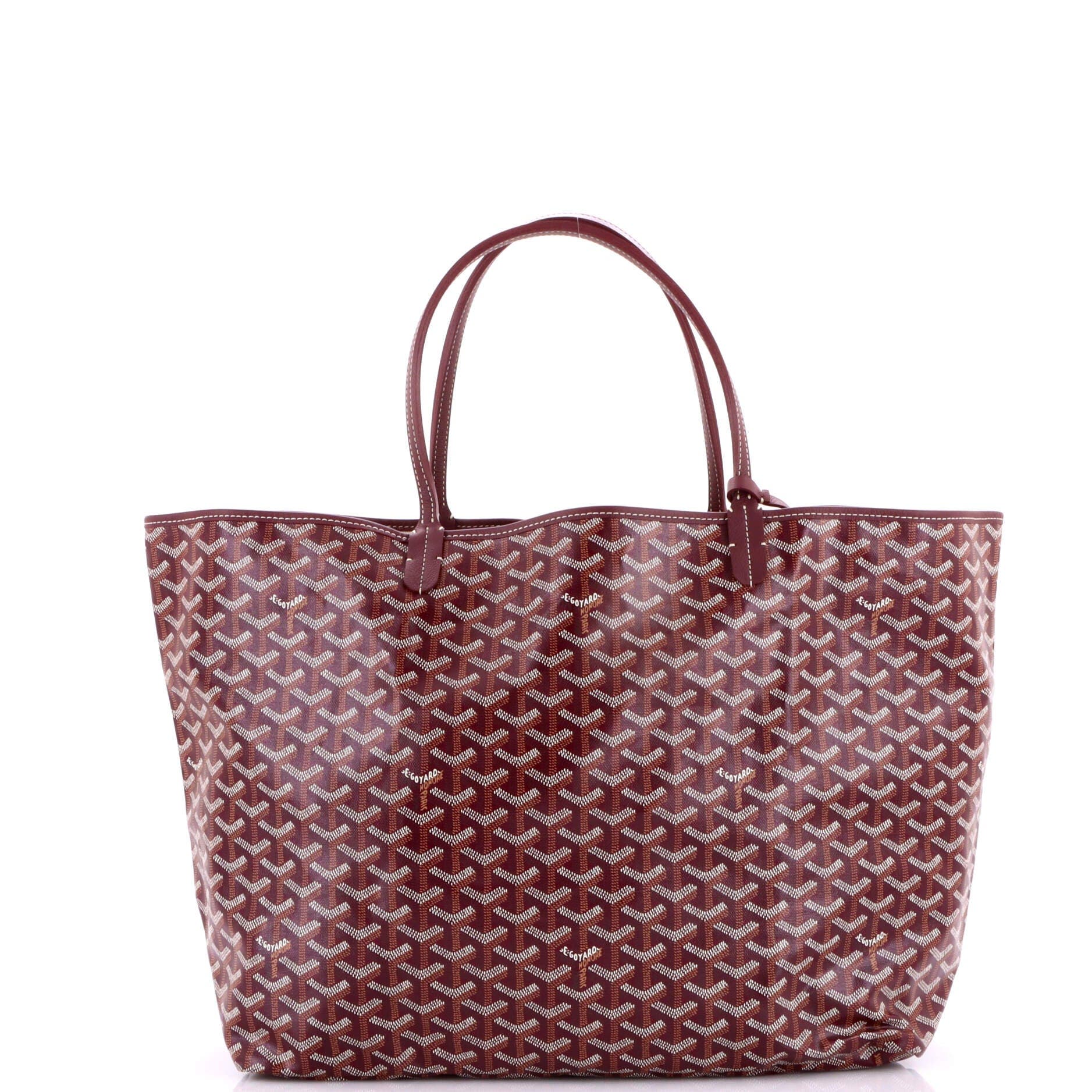 Pre-Owned Goyard Saint Louis Tote Coated Canvas GM, Alternate, color, Red