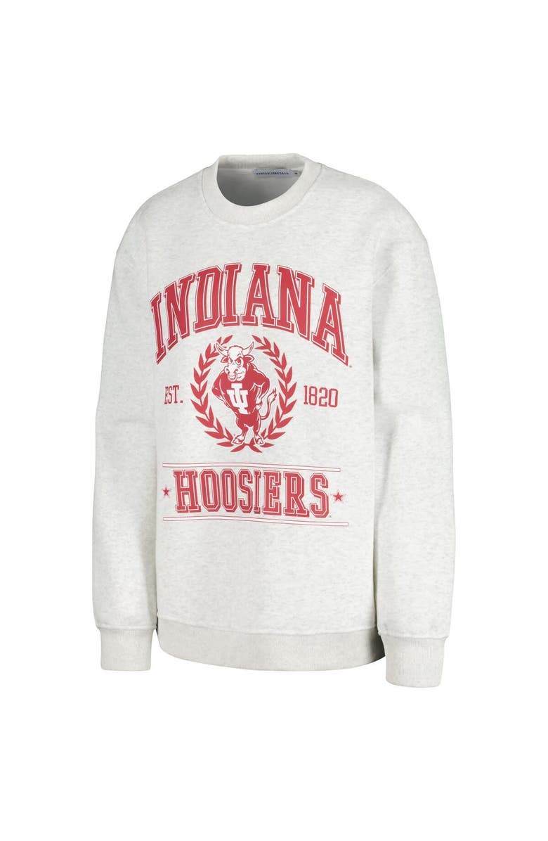 Established & Co. Women's Established & Co. Ash Indiana Hoosiers Logo Pullover Sweatshirt, Alternate, color, 