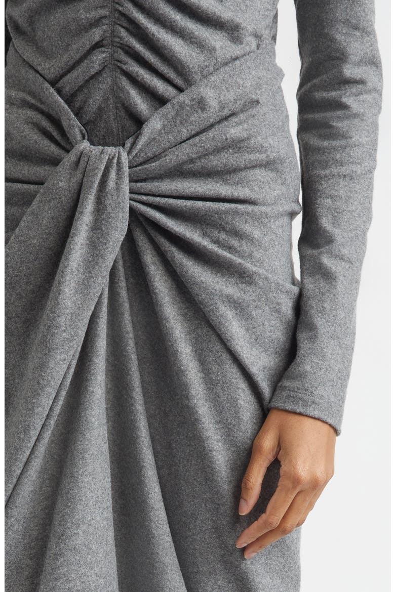 Jeldia Twisted Front Midi Skirt, Alternate, color, GREY