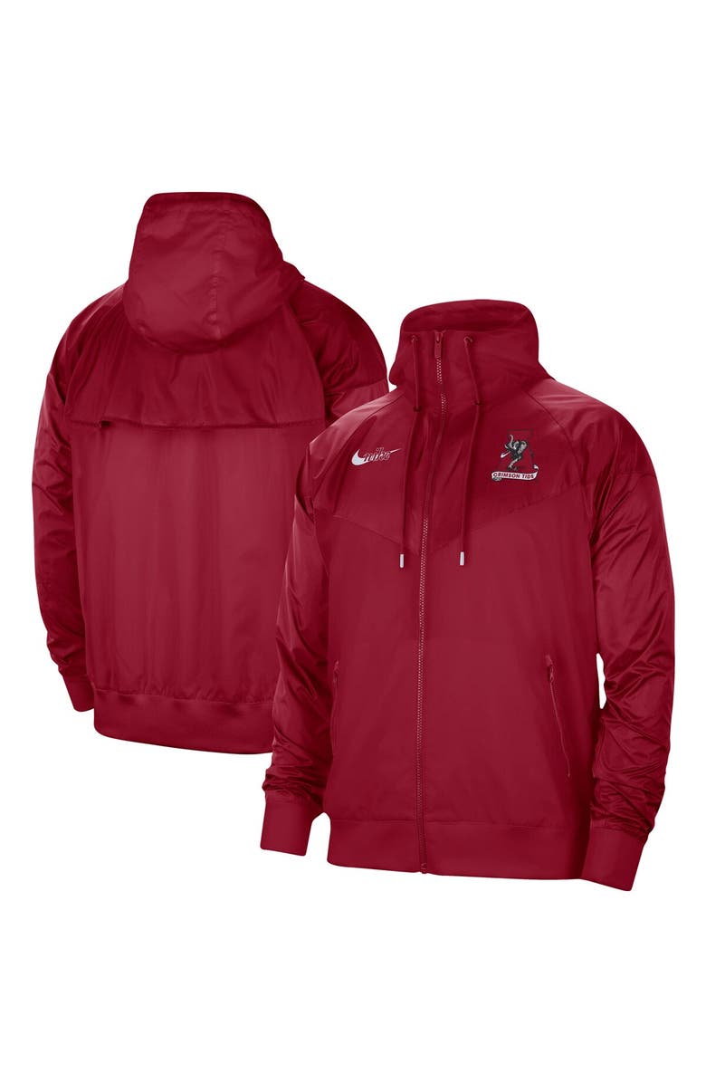 Nike Men's Nike Crimson Alabama Crimson Tide Windrunner Raglan Full-Zip Jacket, Alternate, color, 