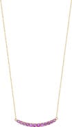 Bony Levy 14K Gold Amethyst Curved Bar Pendant Necklace