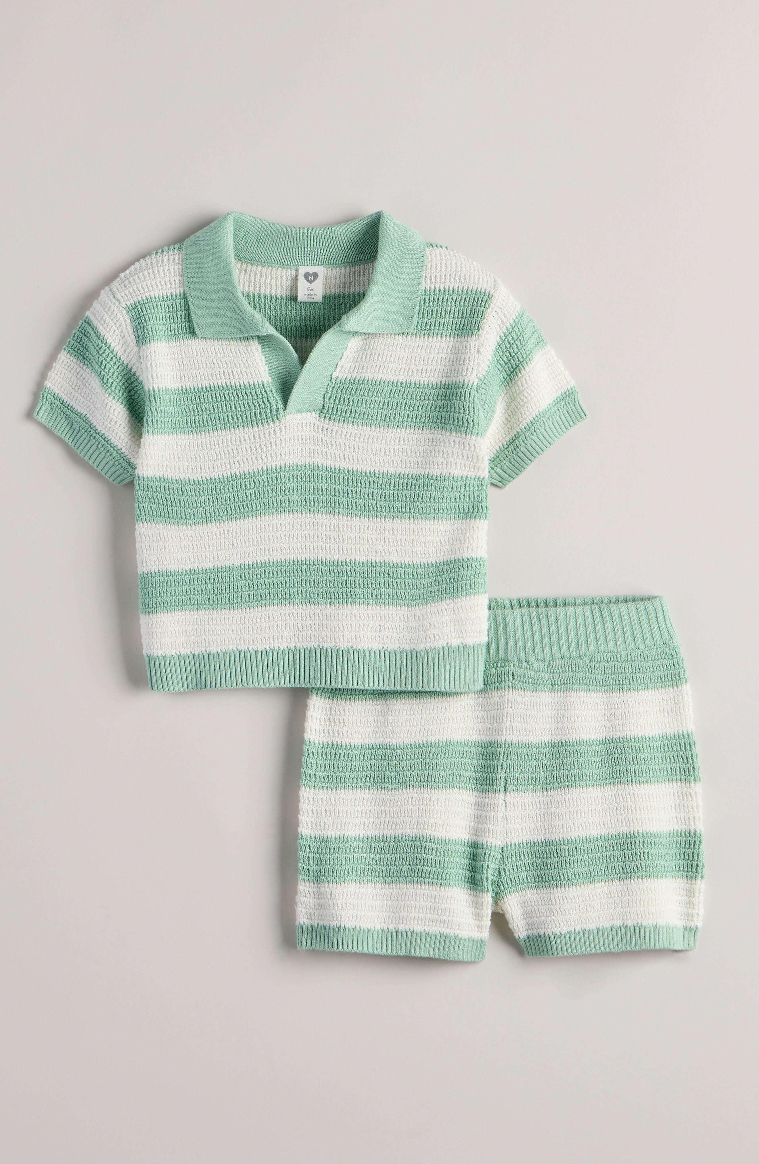 IVORY- GREEN KINSLEY STRIPE