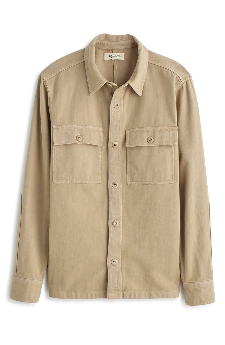 Madewell Garment Dyed Straight Hem Work Shirt, Alternate, color, Driftwood