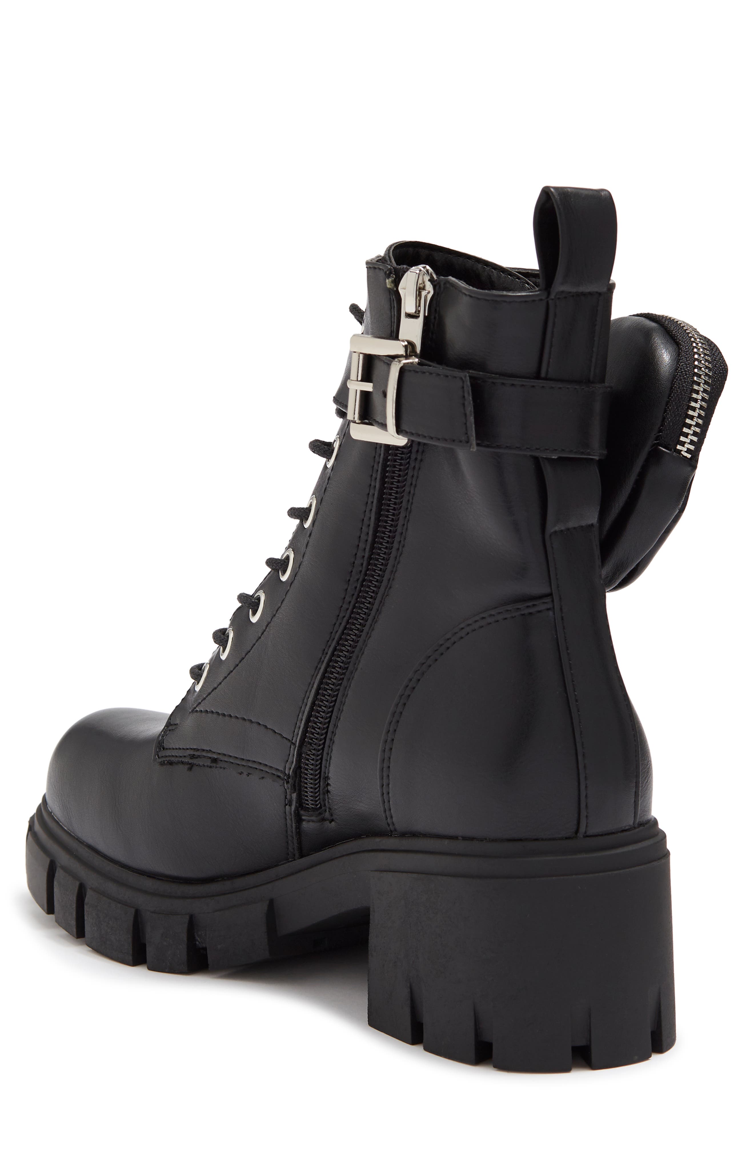 CHASE AND CHLOE ́ Side Pocket Combat Boot, Alternate, color, 
