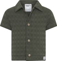 TINY TRIBE Textured Button-Up Shirt