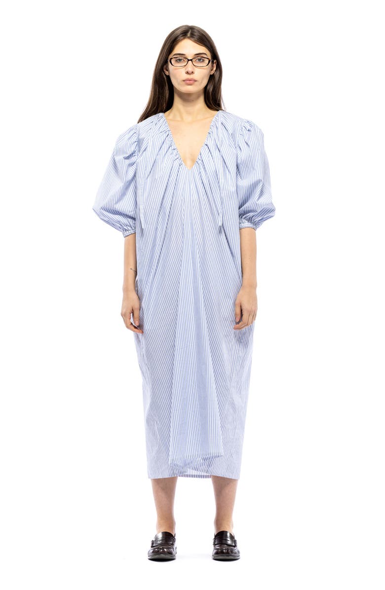 Toit Volant Yvonne Dress, Main, color, Blue & White Stripes