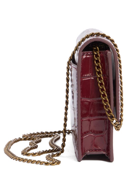 Kurt Geiger London Extra Mini Shoreditch Crossbody Bag In Burgundy