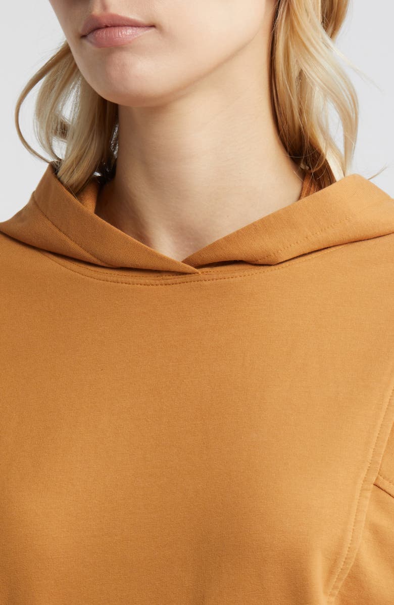 Caslon<sup>®</sup> Pleat Sleeve Hoodie, Alternate, color, 