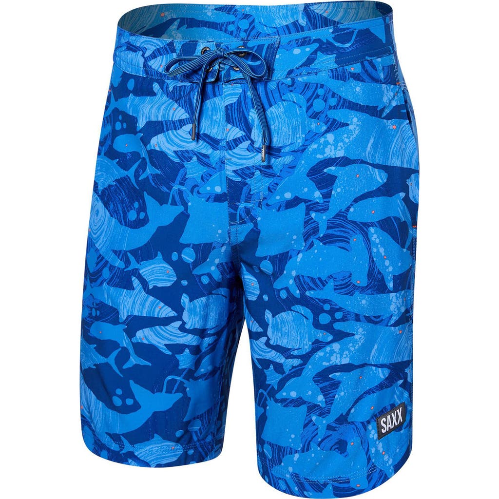 SAXX Betawave 2N1 9-Inch Board Shorts in Voyagers- Navy  product