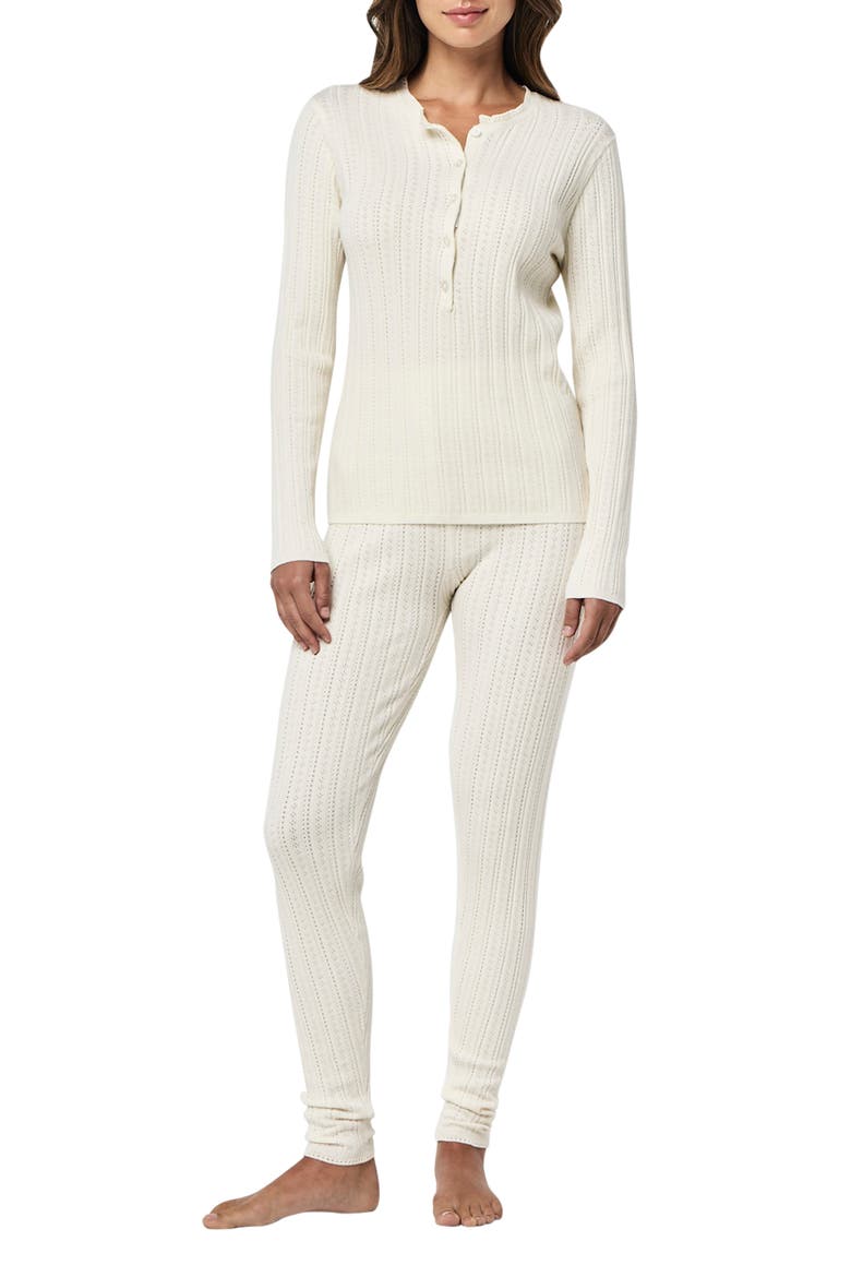 Pointelle Pajamas, Main, color, ECRU