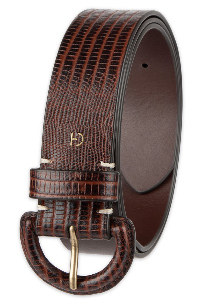 Leather Belt, Alternate, color, BROWN