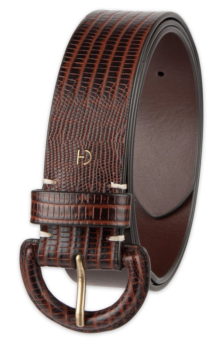 Cole Haan Leather Belt, Alternate, color, Brown